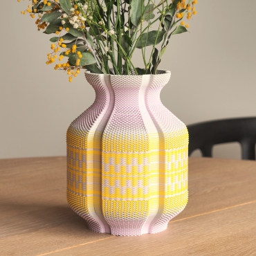 LINES & LINES - Ancient Alien vase no.2 - yellow