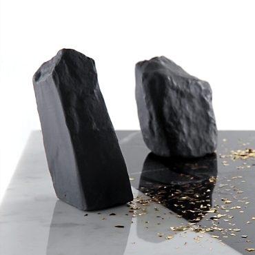 MODUS DESIGN – Rock&Salt for salt and pepper / graphite porcelain